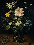 Jan Brueghel, Still Life with Flowers in a Glass